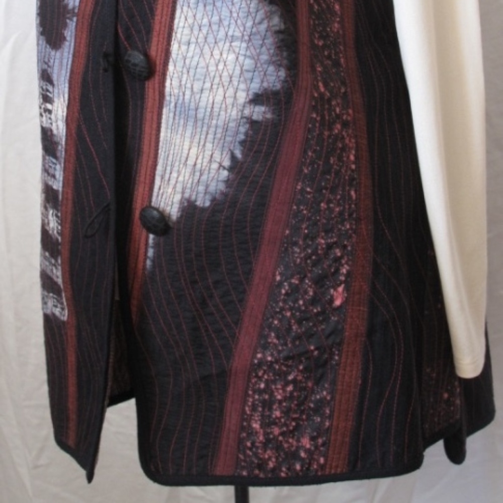 UNIQUE, REVERSIBLE HAND MADE, HAND DYED VEST - Picture 8 of 8